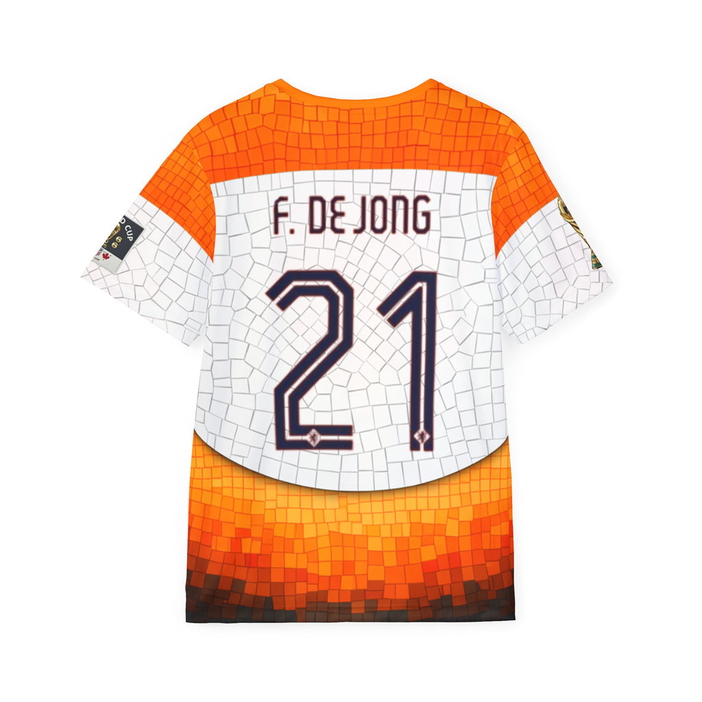 Men’s Jersey — Dutch Festival Mosaic Design (Soccer, Cheese & Windmills)