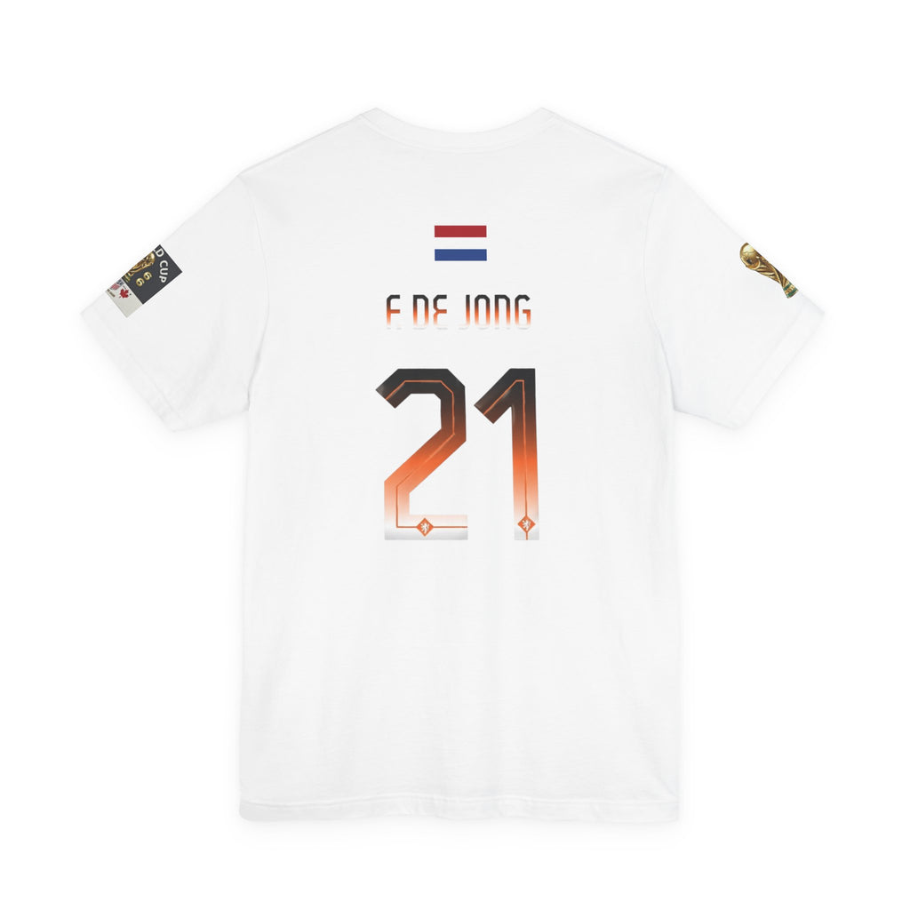 Frankie De Jong#21 Netherlands Soccer Jersey Tee — World Cup Fan Shirt