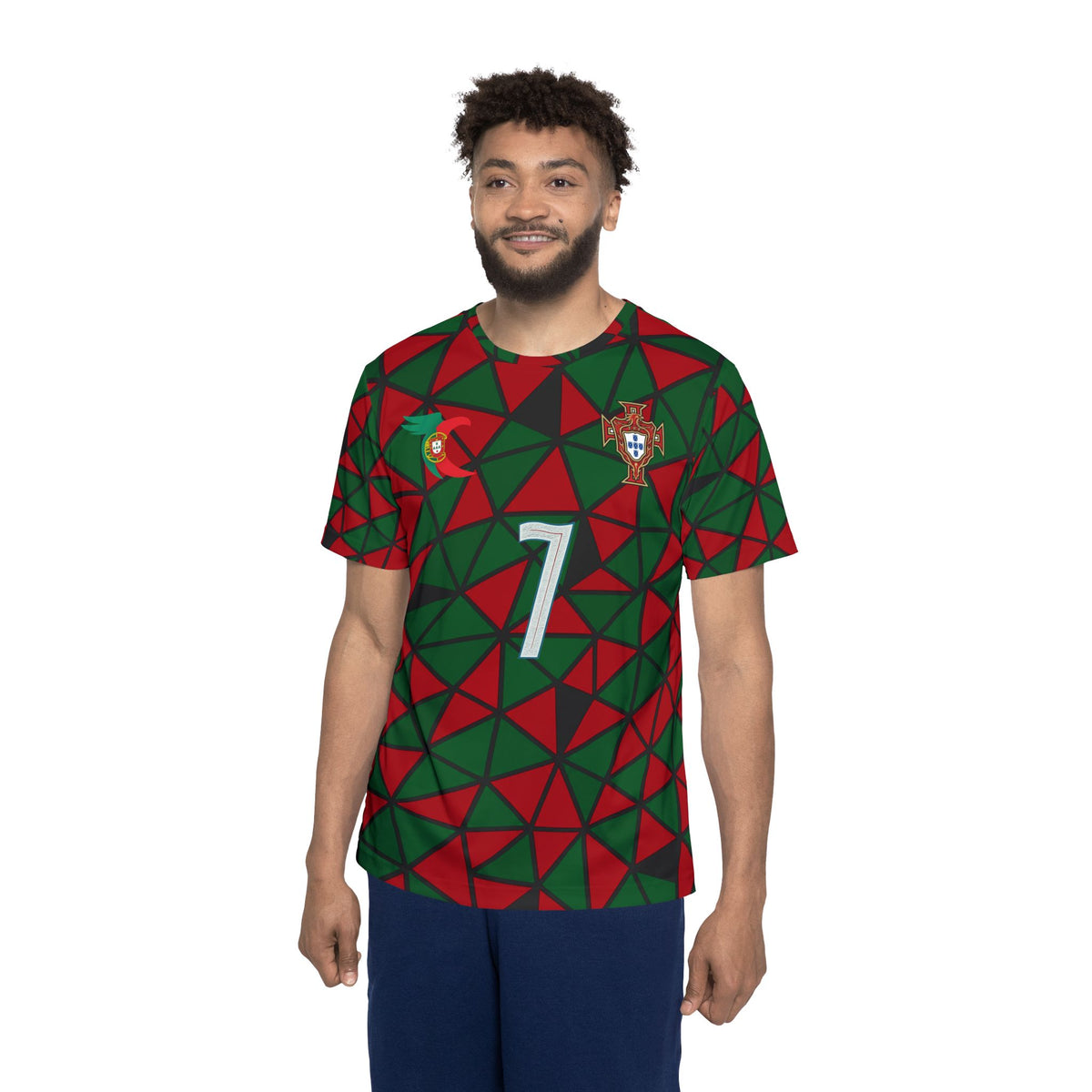 Portugal Mosaic Football Jersey — Ronaldo #7 Soccer Shirt