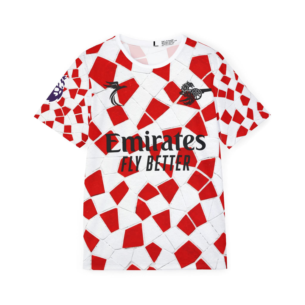 Soccer Arsenal Bruno.G #39 Jersey — Red Mosaic Custom Number (Bruno 39)