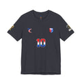 USA Shield Chest Logo T‑Shirt — Patriotic Minimalist Tee
