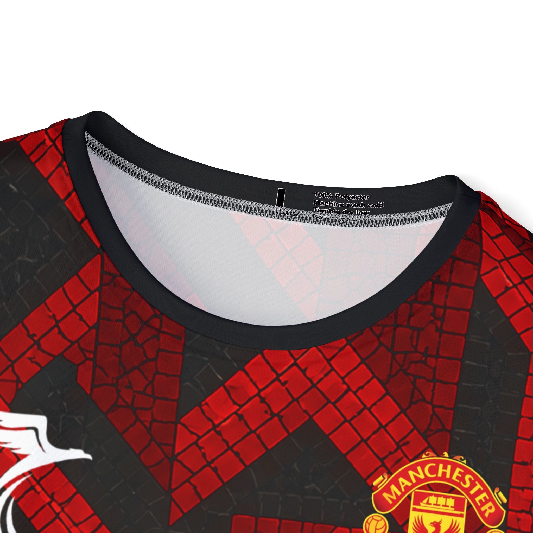 Men's Soccer Jersey — Custom Red Mosaic 'Andrey Santos 17' Football Shirt