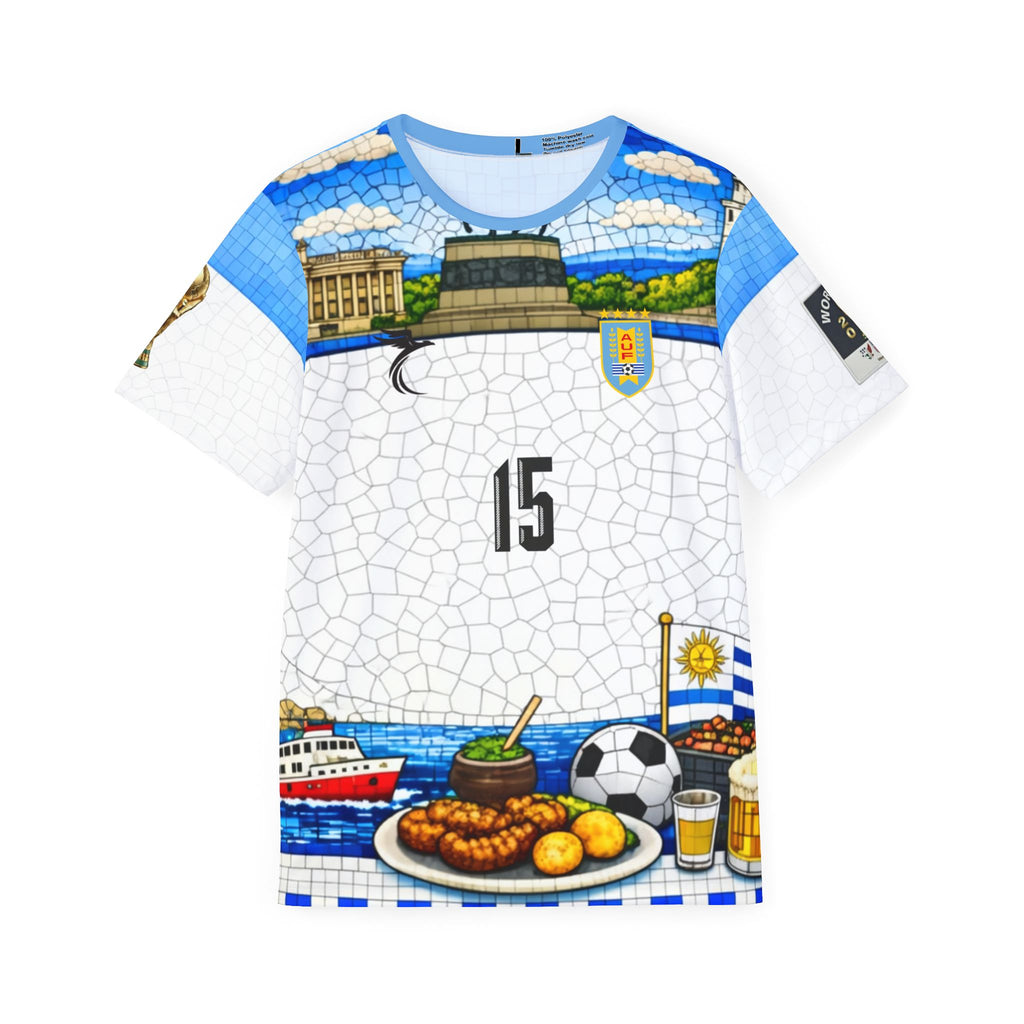 Uruguayan Mosaic Sports Jersey – Mate, Asado & Soccer All-Over Print