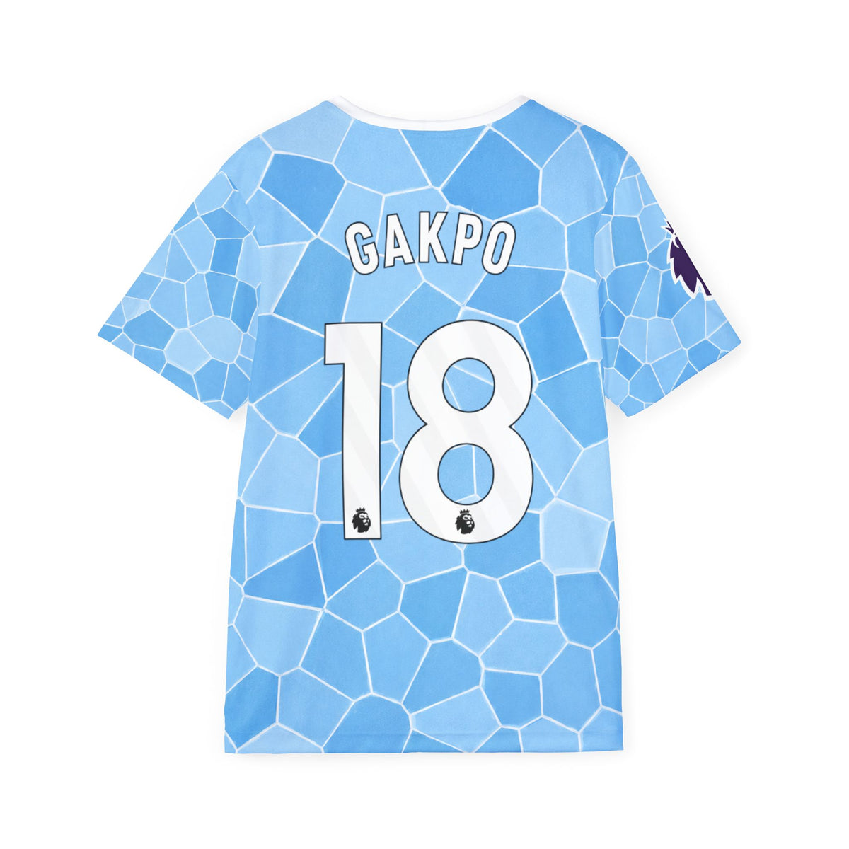 Manchester City Style Soccer Jersey — Light Blue Gakpo #18 Replica