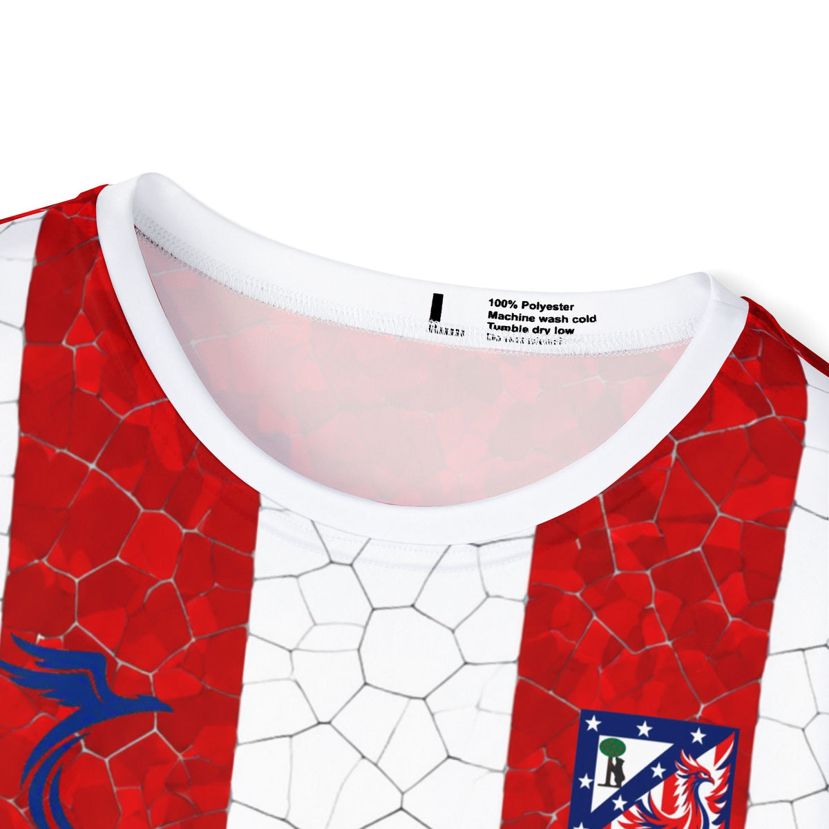 Red & White Striped Soccer Jersey — Custom Alex B No.10 Riyadh Air Design