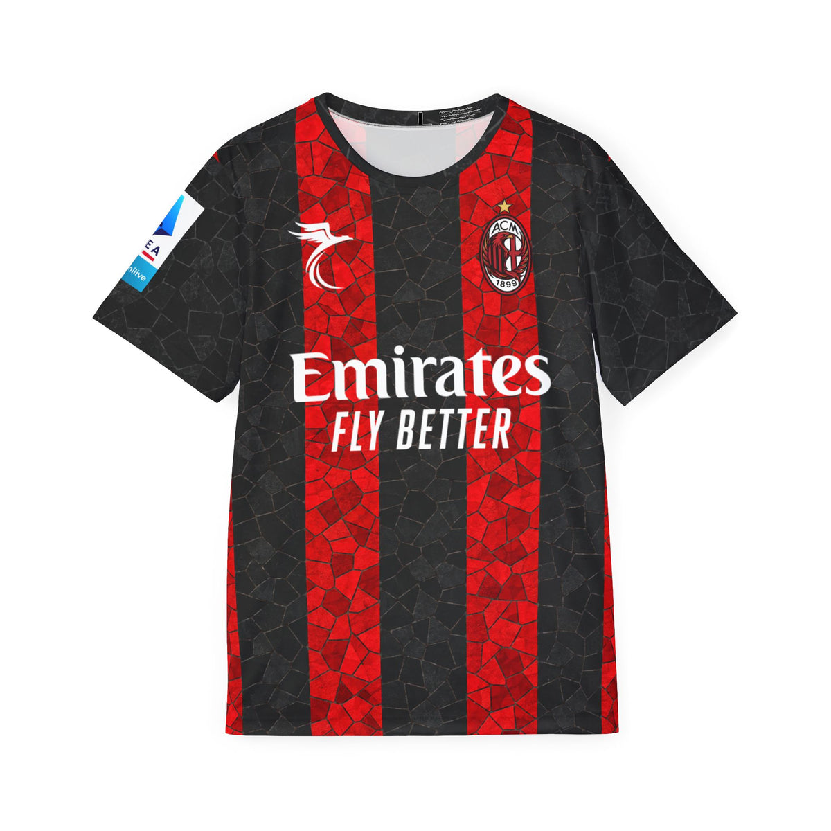 Soccer Jersey — Red & Black Striped Custom Name/Number