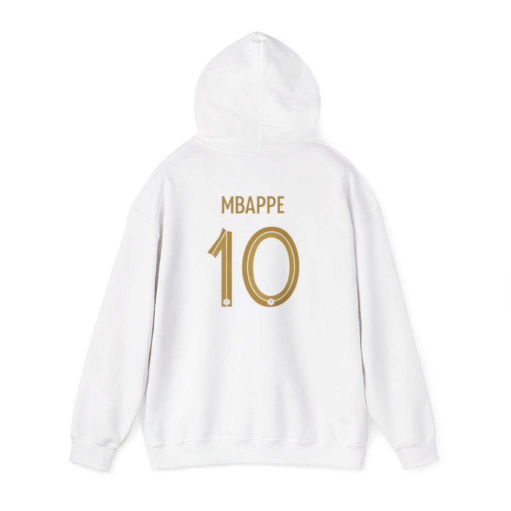 Mbappe #10 2022 Jersey Hoodie — Minimal Rooster Chest Emblem & Back Jersey Print