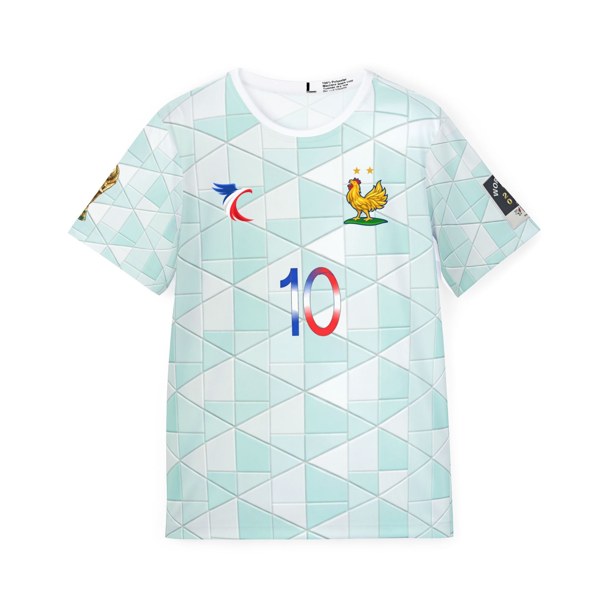 Mbappé #10 France Soccer Jersey — Men's All-Over-Print Football Shirt