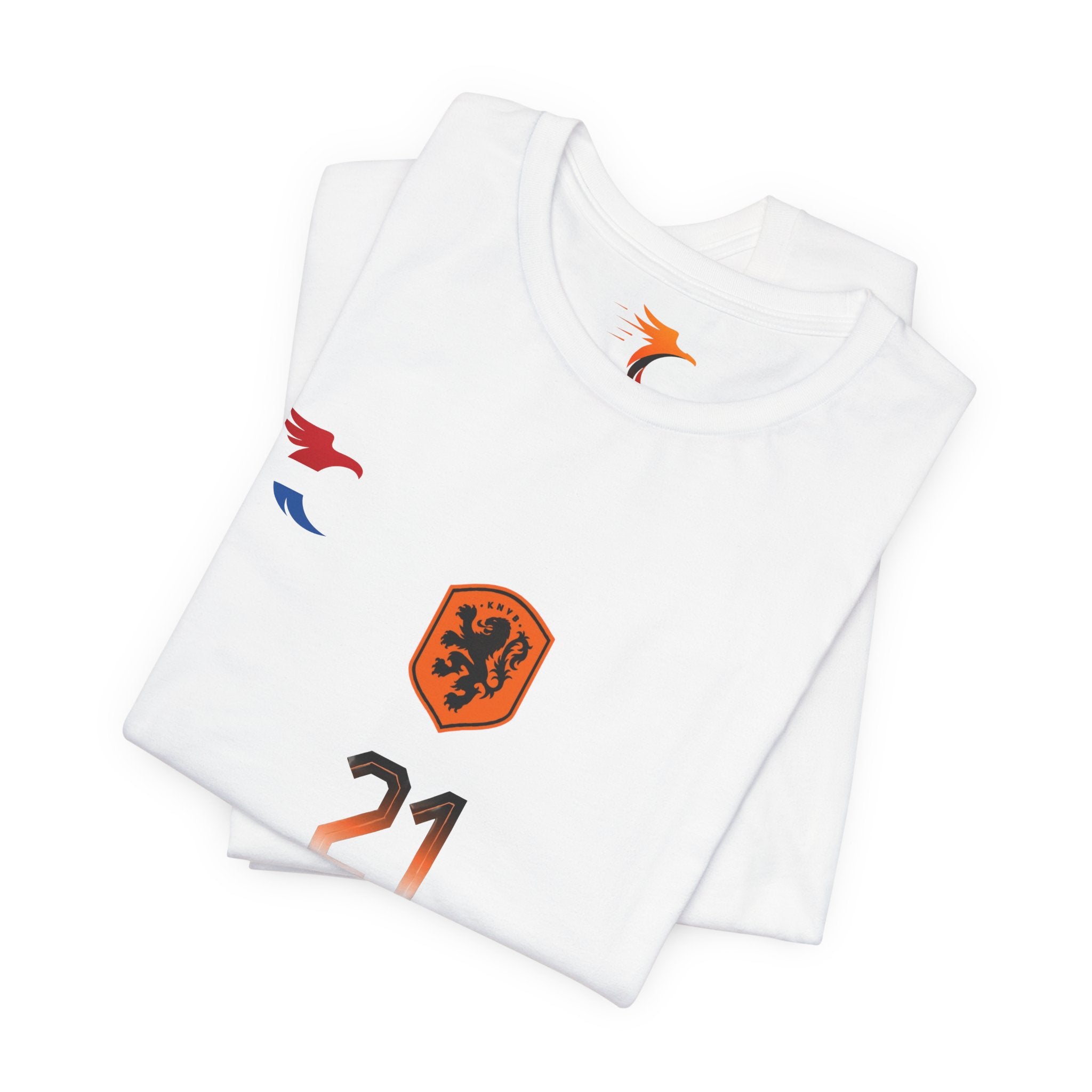 Frankie De Jong#21 Netherlands Soccer Jersey Tee — World Cup Fan Shirt