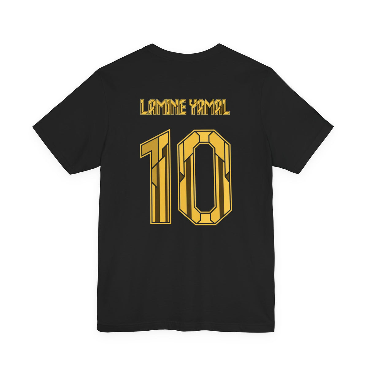 Lamine Yamal #10 soccer jersey-style T-shirt in black
