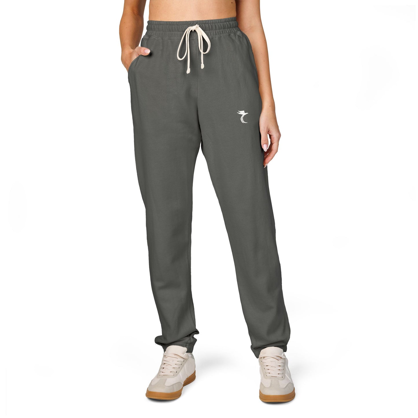 Chic Unisex Garment-Dyed Fleece Sweatpants - Cozy Comfort for Everyday Style image 2