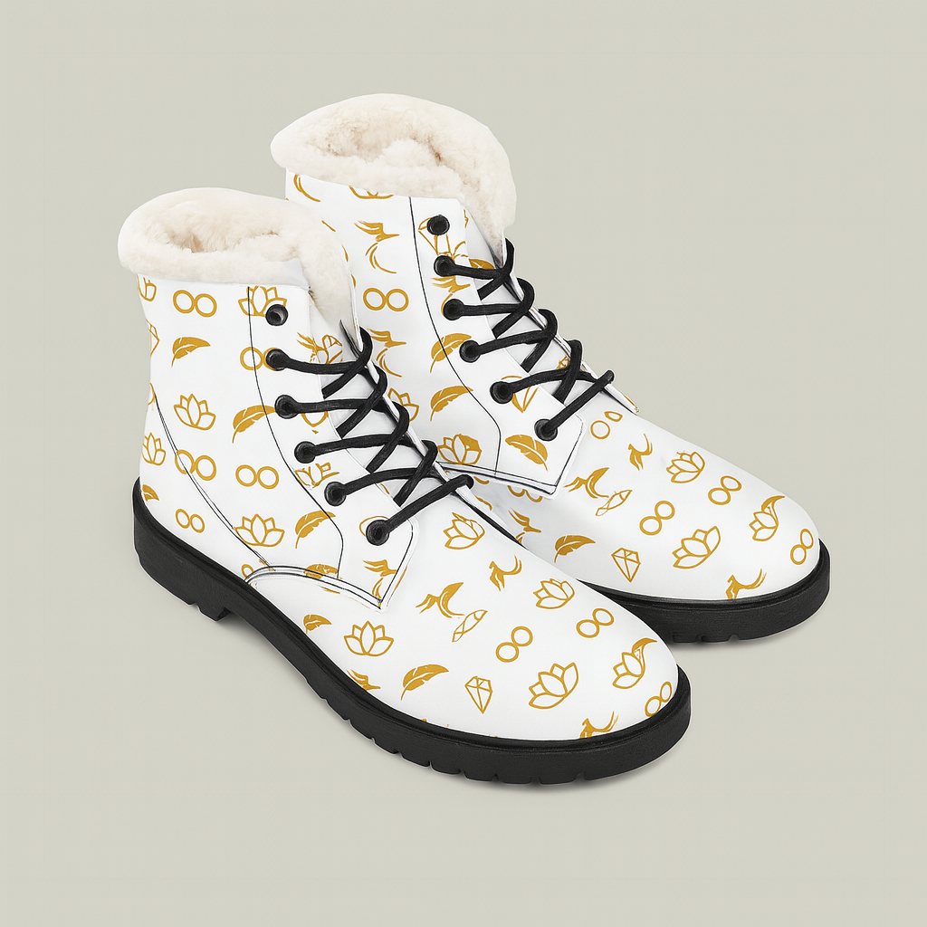 Faux Fur Lined Leather Boots — Cozy Women's Winter Footwear image 1