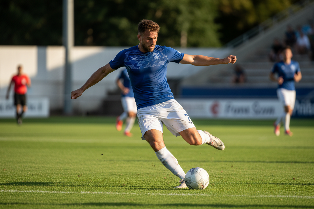 Photorealistic soccer player in premium sportswear